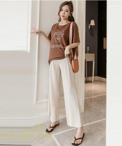 パンツ レギンス | マタニティ パンツ マタニティパンツ 着痩せ ワイドパンツ 無地 薄手 春 夏 秋 カジュアル 無地 妊婦 お出かけ きれいめ ウエスト調整 妊婦服 柔らか おしゃれ