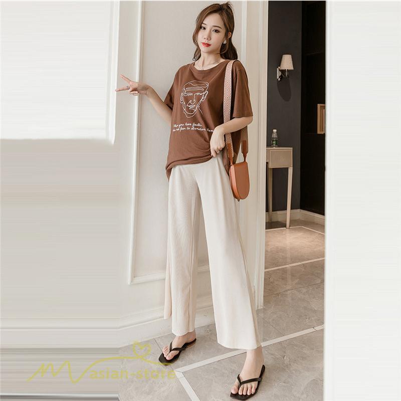 パンツ レギンス | マタニティ パンツ マタニティパンツ 着痩せ ワイドパンツ 無地 薄手 春 夏 秋 カジュアル 無地 妊婦 お出かけ きれいめ ウエスト調整 妊婦服 柔らか おしゃれ