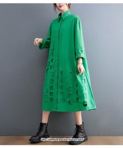 マキシ | ロングワンピース シャツワンピ レディース ギャザー 大人可愛い 森ガール 大きいサイズ さりげなく体型カバー オシャレ