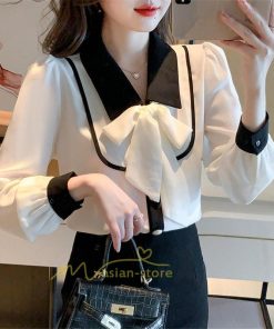 シャツ・ブラウス | ブラウス レディース 長袖 ブラウスシャツ ボウタイ フォーマル チュニック 大人 春 夏 春夏 フォーマル スーツ トップス 20代 ママ 母 30代 リボン付き OL