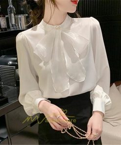 シャツ・ブラウス | ブラウス レディース きれいめ 40代 春夏秋新作 オシャレブラウス リボンネック 長袖トップス 大人 通勤OL カジュアル 50代 ゆったり エレガント シャツ30代