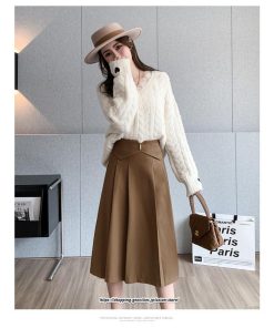 スカート | 膝丈 ひざ丈 秋冬新作 ミモレ丈 Aライン キレイめ 着痩せ 2022新作 通勤 通学 20代 30代 50代 秋服A 大人フェミニン 40代 ナチュラル