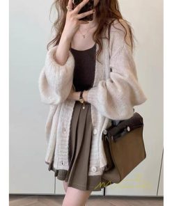 カーディガン | レディース 2wayニット秋冬 羽織り セーター アウター 軽 ライトアウター ニット 前ボタン Ｖカーデ フロントボタン ゆる 秋物