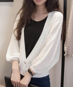 カーディガン | 薄手 大人 透け感 ゆったり 防寒 リブ ボリューム袖 オフィス 羽織 ドルマン トップス レディース