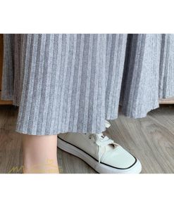 スカート | マタニティレディース 着痩せ リブニット 無地 マタニティウェア ウエスト調整 産前 産後 妊婦着 ハイウエスト 妊婦服 カジュアル Aライン