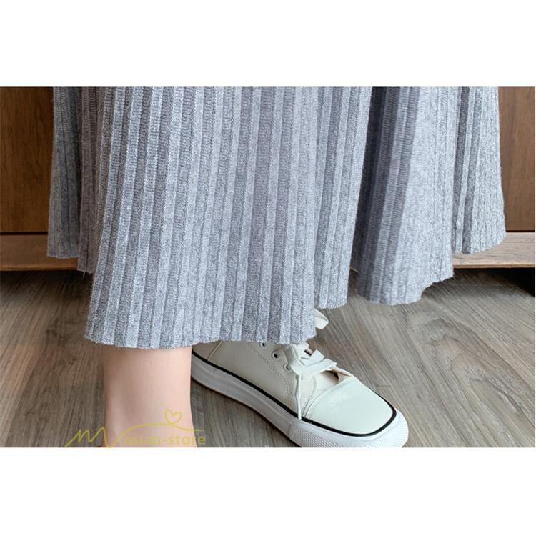 スカート | マタニティレディース 着痩せ リブニット 無地 マタニティウェア ウエスト調整 産前 産後 妊婦着 ハイウエスト 妊婦服 カジュアル Aライン