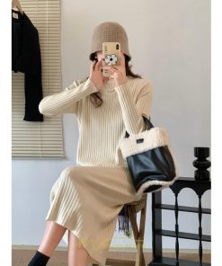 ニットワンピース | レディース 冬 きれいめ ニットフレア ロング おしゃれ 秋冬 送料無料 20代30代40代50代 可愛い おしゃれ 同窓会 通勤 女子会 デート