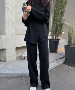 セットアップ | セットアップニット 秋冬 スリット 韓国