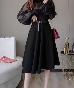 ひざ丈スカート | レディース 膝丈 ベルト付き フレアスカート スカート Aライン スカート ハイウエスト