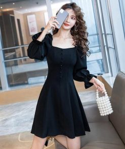 ワンピース | スクエアネック レディース黒