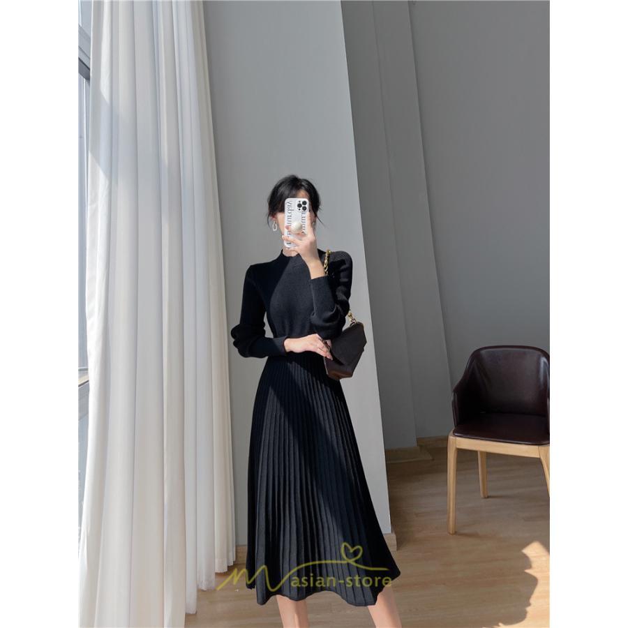 ニットワンピース | ワンピース 秋 秋服 レディース ニット ロングワンピース ロング 長袖 冬 冬服 可愛い フェミニン 20代30代40代50代 上品 送料無料 エレガント 高級感