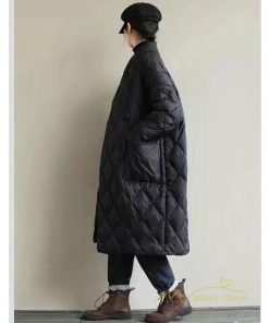ダウンジャケット コート | キルティングコート ロングコート レディース アウター 防寒 ダウン 中綿 秋 冬アウター 長袖 冬服 キルティングジャケット 大きめ ゆったり 立てネック