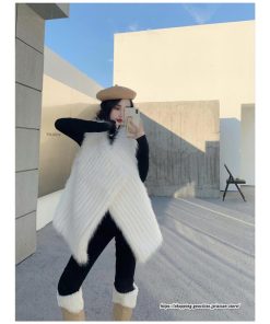 ベスト | ボリュームフェイクファーファー毛皮レディース 冬 フェイクファー 毛皮コート アウター ノースリーブ ふわふわ 前開き 秋冬 ジレ