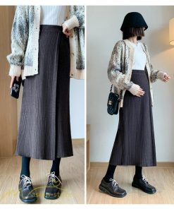 スカート | 妊婦服 マタニティシンプル 秋 冬 コーデ 着痩せ ニット妊婦 産前 産後 大きいサイズ ソフト ウエスト調整 お出かけ 秋 柔らか