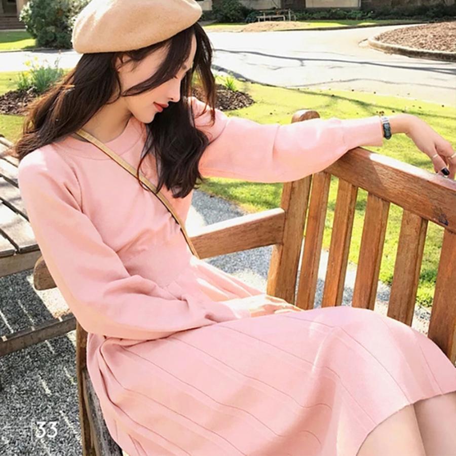 ワンピース | ニットプリーツワンピースレディースニット