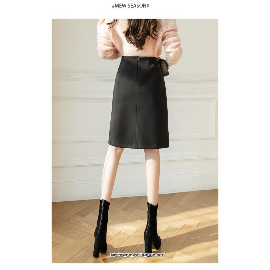 スカート | ミモレ丈ひざ丈レディース 無地 きれいめ 30代 40代 50代 着やせ 上品 通勤 通学 ラシャ キレイめ 2022新作 ハイウエスト 暖か 秋冬