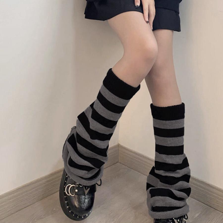 その他小物 | ボーダー柄 ニットレッグウォーマー 美脚