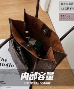 トートバッグ | ポーチ付き クロコダイル柄