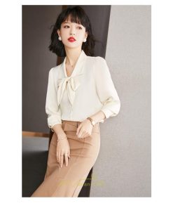 シャツ・ブラウス | ブラウス シャツ  秋 秋服 レディース 蝶結び リボン 春 秋 新作 シフォン 長袖 ゆったり 可愛い お出かけ 通勤 エレガント カジュアル おしゃれ キレイめ