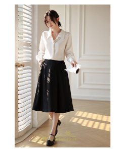 スカート | ひざ丈 レディース フレアミディアム春 秋 冬 大人 体型カバー 20代 30代 40代 OL ママ お出かけ デート 通勤 フェミニン 母