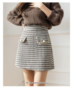 スカート | レディース 春秋冬 ショート丈 ハイウエスト ミニタイトチェック柄 シンプル ボトムス 通勤 オシャレ ポケット セクシー