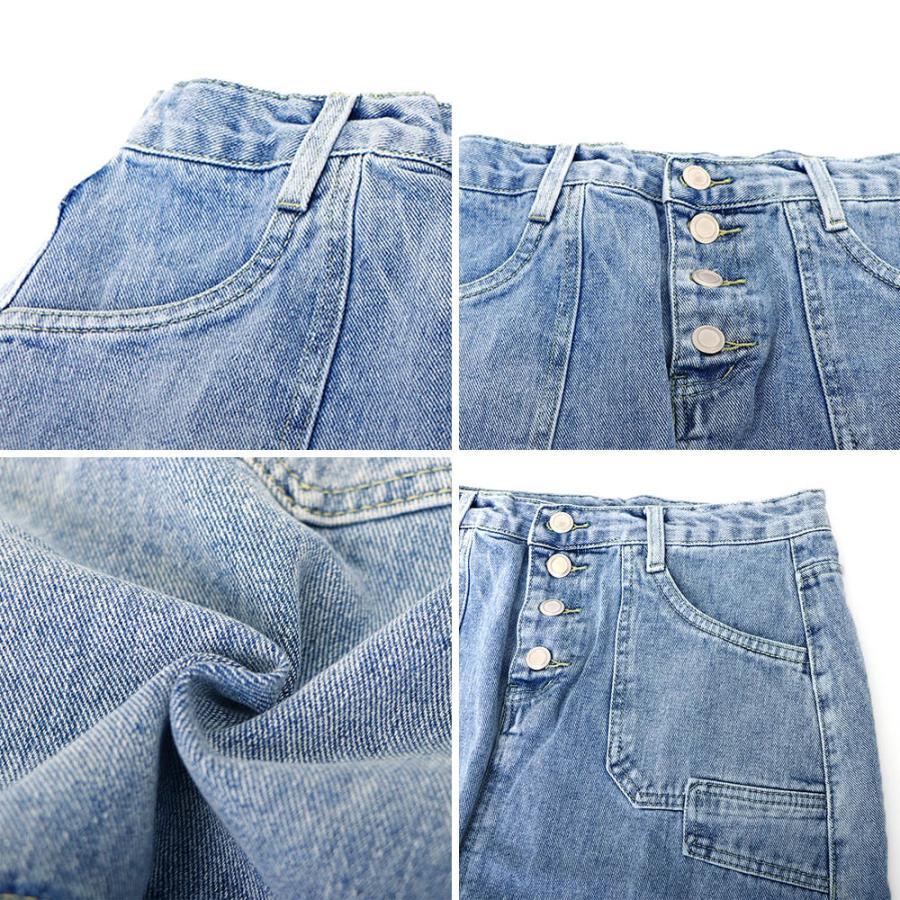 タイトスカート | ハイウエスト デニムスカート 着やせ レディース 韓国風 ミニスカート カジュアル 台形スカート おしゃれ【ネコ