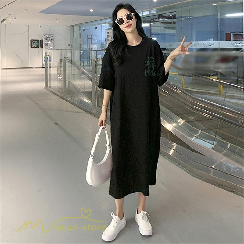 ワンピース | ゆるマタニティウェア レディース 着痩せ 夏 上品 妊婦服 大きいサイズ 体型カバー ゆったり ひざ下丈 マタニティ送料無料