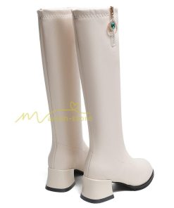 ロングブーツ | ブーツ ヒール カジュアル レディース 靴 シューズ お出かけ 秋冬 ロング丈ブーツ ジョッキーブーツ 太ヒール 春秋冬 大人 黒靴 美脚