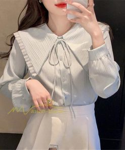 シャツ・ブラウス | ブラウス トップス プリーツ オフィスカジュアル 通勤 リボン付き レディース 韓国 ファッション 通学 カジュアル エレガント 優雅 OL オシャレ 通勤 上品 細身