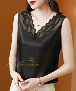 キャミソール タンクトップ | トップス タンクトップ レディース ノースリーブ Vネック Vネックタンク 20代30代40代50代 ママ 母 インナー カジュアル お出かけ カシュクール レース付き