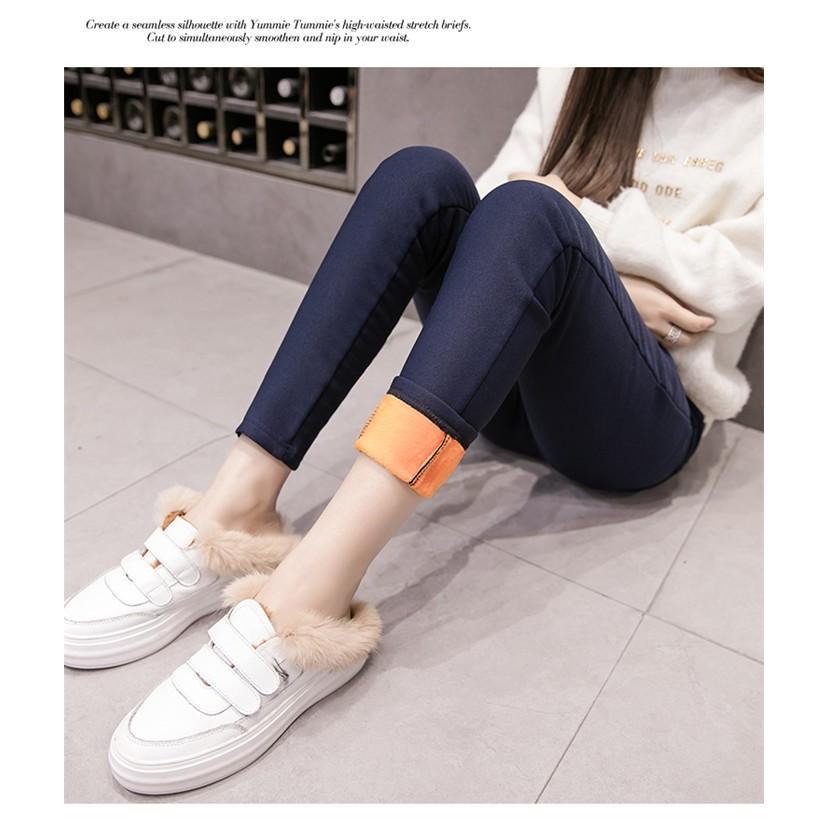 マタニティ | 短納期マタニティデニムパンツ ストレッチパンツ ロングパンツ ボアパンツ 裏起毛 保温 あたっか XXXLまで 妊婦服 調整できる ウエストゴム マタニティウェア