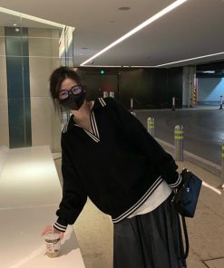 ニット・セーター | ポロカラーニットトップス レディース秋冬