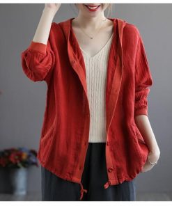 カーディガン | レディース 無地 UVカットー ライトアウター 秋コーデ 40代50代 きれいめ カジュアル フード付き エレガント 大きいサイズ 20代30代 麻混 秋服