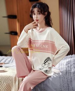 パジャマ ルームウェア | パジャマ ルームウェア レディース 春秋 長袖 パジャマ 綿ルームウェア 20色 上下セット 可愛い ナイトウェア Tシャツ 寝巻き 室内着 ホームウェア ロングパンツ