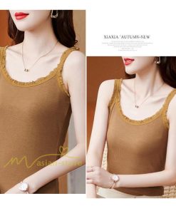 キャミソール タンクトップ | タンクトップ レディース インナー トップス ノースリーブ フリル キャミソール 夏 春 20代30代40代50代 ママ カジュアル 無地人気 シンプル 着痩せ 上品 快適