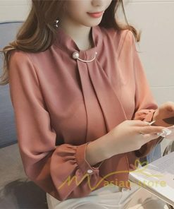 在庫ある | 長袖ブラウス レディース 秋物 シャツレディース ブラウスシャツ オフィス シフォンブラウス 30代40代50代 リボン OL 白ブラウス トップス フリル 4色