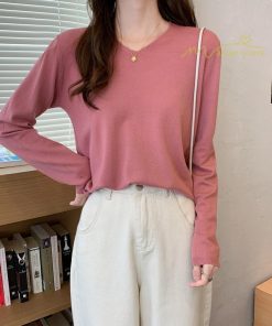 ｔシャツ・カットソー | 長袖Tシャツ インナー レディース インナーウェア 長袖 Tシャツ スリムインナー カットソー 2021 インナーTシャツ アンダーウェア 無地 Vネック