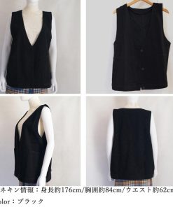 ベスト | デニムジレ Vネック レディース