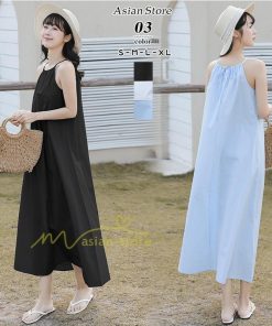 マキシ | ワンピース キャミソール ロング キャミワンピ レディース 韓国ファッション 20代30代40代 通勤通学 カジュアル お出かけ 春夏物 着痩せ シンプル エレガント