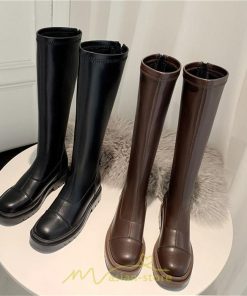 ロングブーツ | レディース ブーツ レディース かっこいい 女性 靴 シューズ 合皮レザー 歩きやすい 美脚 カジュアル 通学 おしゃれ インソール 通勤 2022