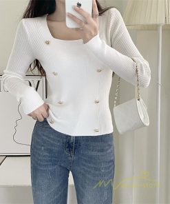 ｔシャツ・カットソー | リブカットソー レディース 秋 秋服 トップス 長袖 ロングスリーブ リブ カットソー 綿混 秋コーデ インナー 伸縮性 ショート丈 タイト スリム ニットソー