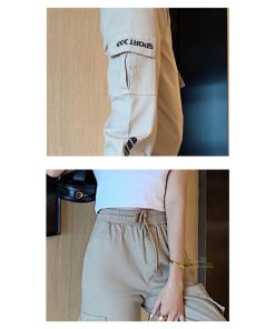 その他 | カーゴパンツ レディース ロングパンツ テーパード シルエット ボトムス 長ズボン ヒップホップ 流行 格好いい ストリート 大きいサイズ ゆったり デザイン