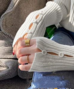 ニット・セーター | リブニットトップス レディースニットソー