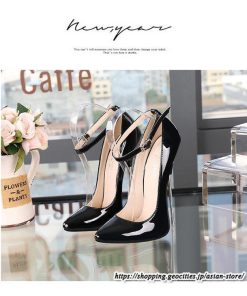 パンプス | ハイヒールピンヒール ポインテッドトゥ ストラップ レディースシューズ 靴 大きいサイズ 28cm 滑り止めソール 大人 パーティー セクシー
