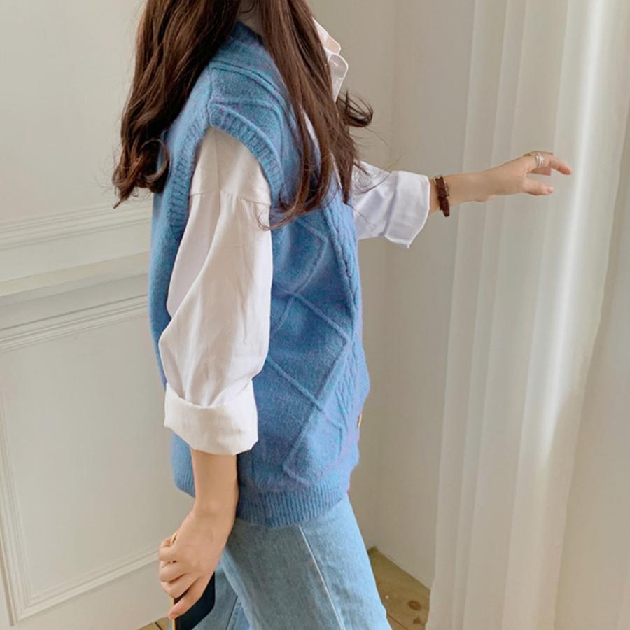 ニット・セーター | Vネック ニットベスト レディース春秋冬