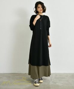 セットアップ | ワンピース 秋スカート レディース 秋物 ロングワンピース ロングスカート フリーサイズ 2点セット 着回し ウエストゴム 可愛い ゆったり 無地