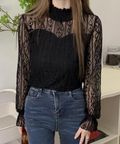 シャツ・ブラウス | レース ブラウス プチハイネック 重ね着