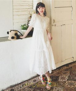 マキシ | ワンピース 夏 レース 半袖 ロングワンピ ワンピ ロング丈ワンピース ロングワンピース 無地 可愛い ナチュラル きれいめ 外出 大人 お出かけ かわいい 着痩せ