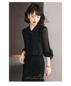 シャツ・ブラウス | ブラウス レディース トップス シャツ シフォン 長袖 黒 アルファベット 20代 30代 40代 通勤 ナチュラル 楽チン カジュアル カジュアル おしゃれ
