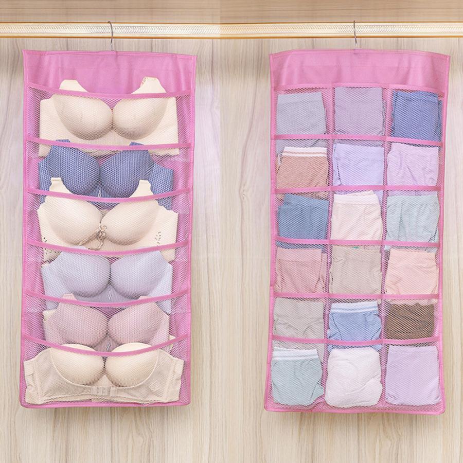 その他小物 | 下着収納 省スペース ウォールポケット 大容量 両面収納バッグ 壁掛け収納袋 メッシュ 小物収納ポケット 吊り下げ収納